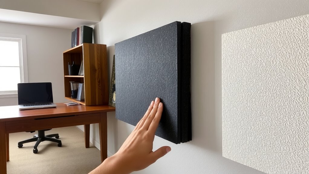 acoustic foam absorbs reflections