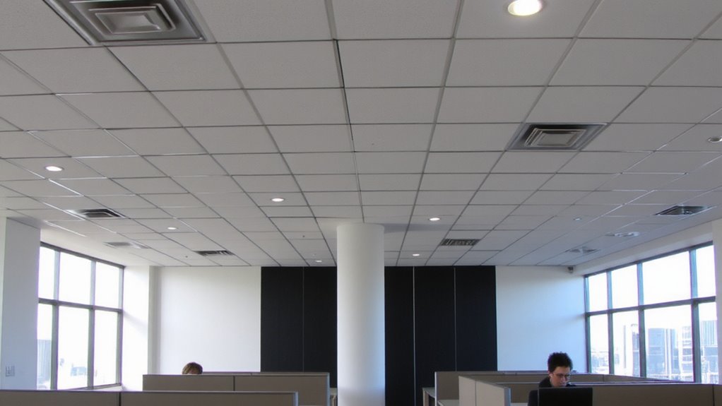 acoustic tiles reduce office noise