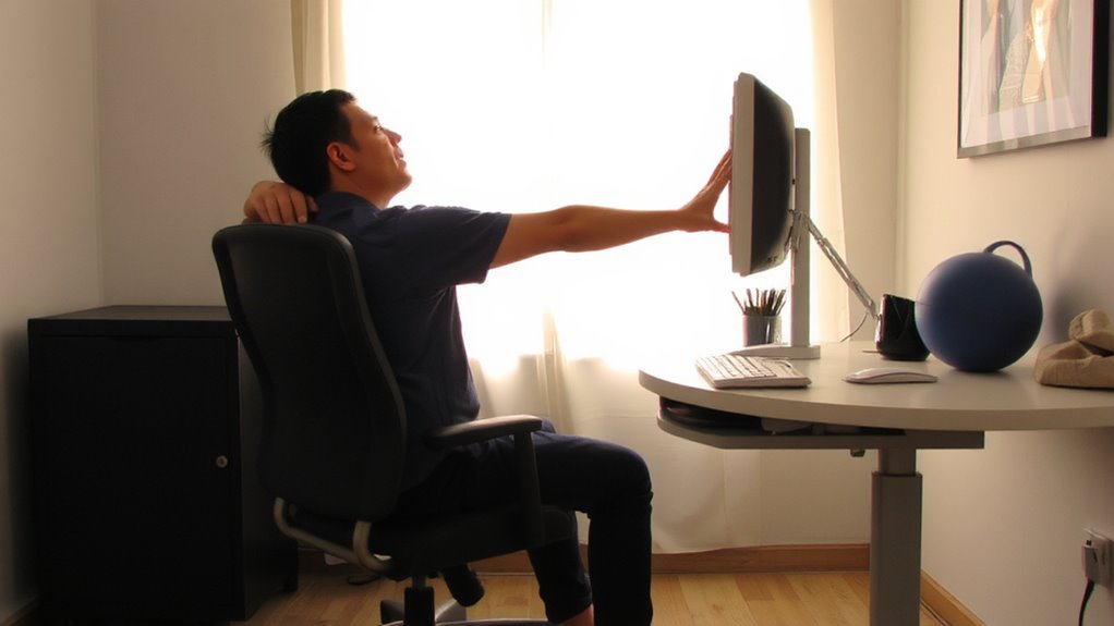 adjust chair monitor keyboard mouse