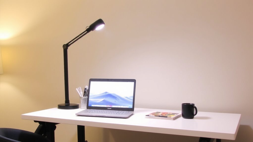 adjustable lighting for desk heights