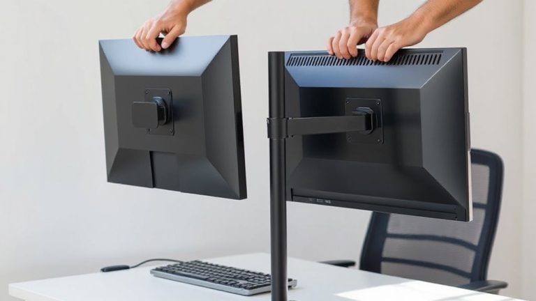adjustable monitor arms installation