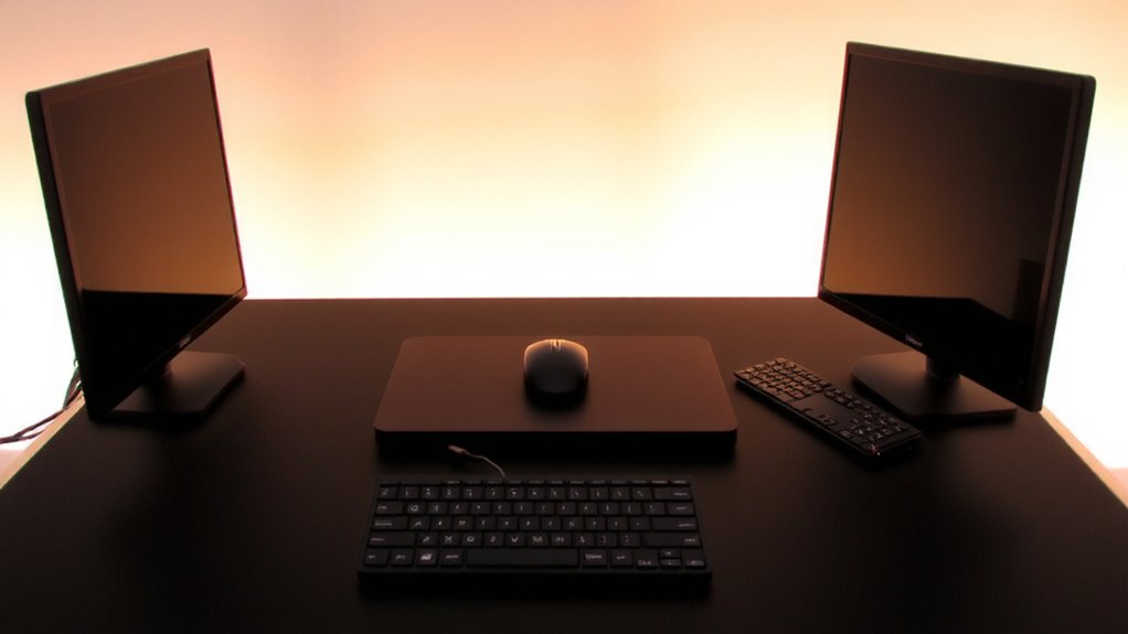 align monitors with keyboard