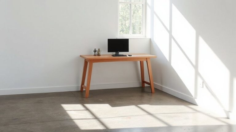 angle desk to minimize echo