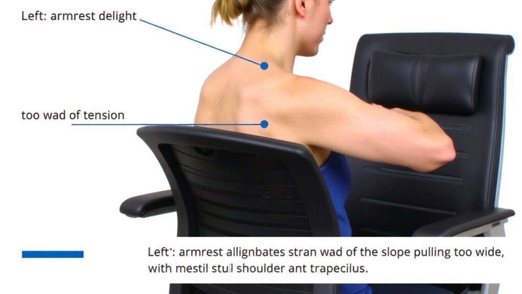 armrest width shoulder pain