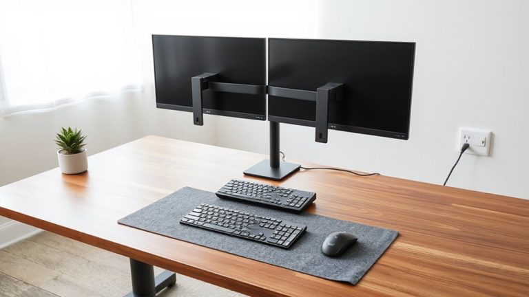 best dual monitor desks