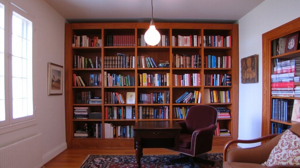 bookshelves diffuse sound naturally