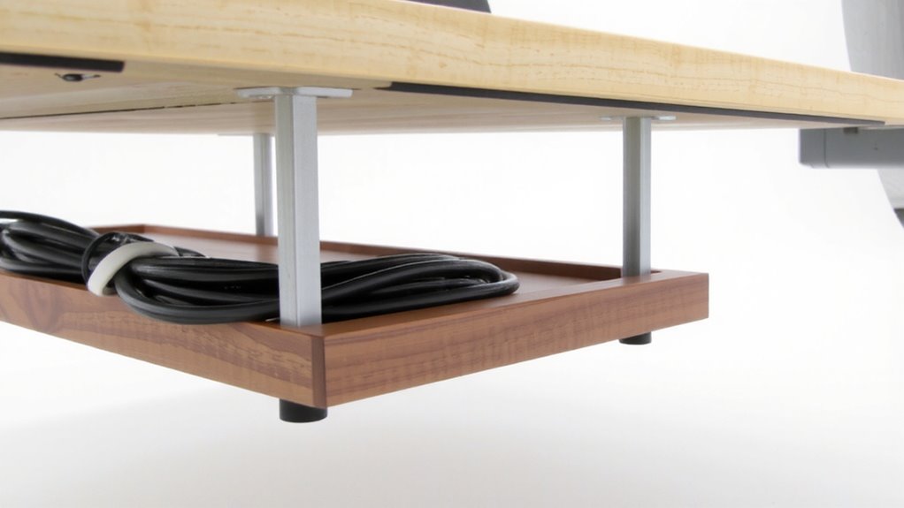 build under desk cable tray