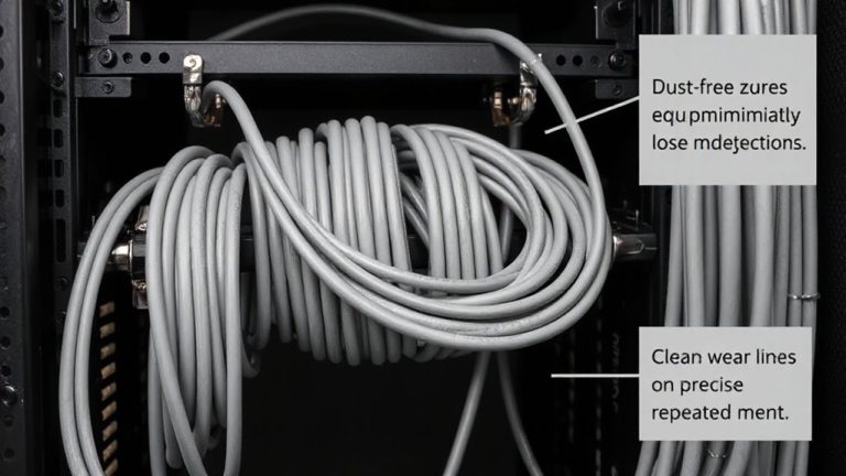 cable arms reduce dust