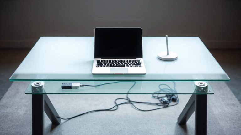 cable free glass tabletop design