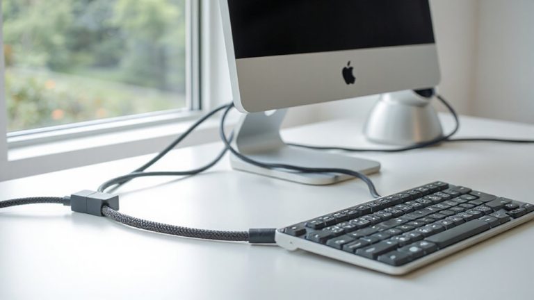 cable management for clean desk