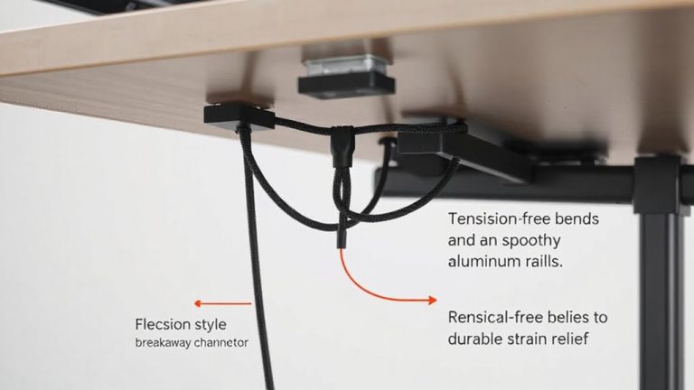 cable management for height adjustable desks