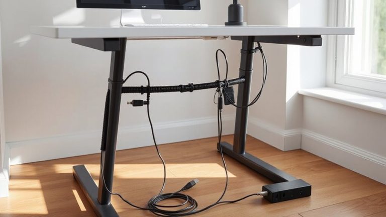 cable management for height adjustable desks