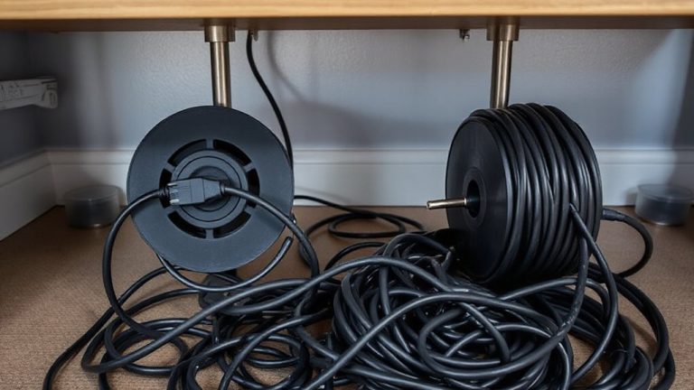 cable management with spools