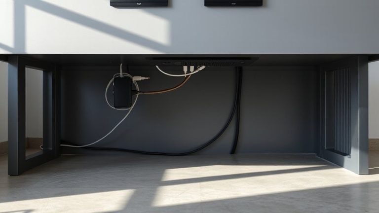 cable raceways under desk