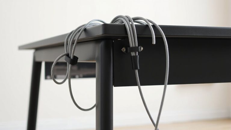 cable rings on desk feet