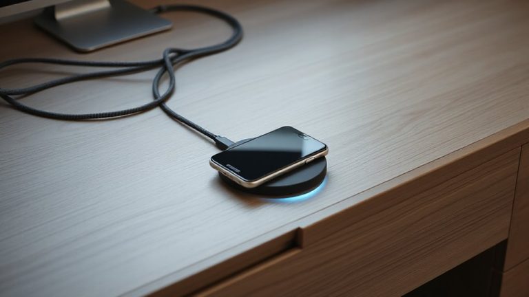 cable trays with wireless charging