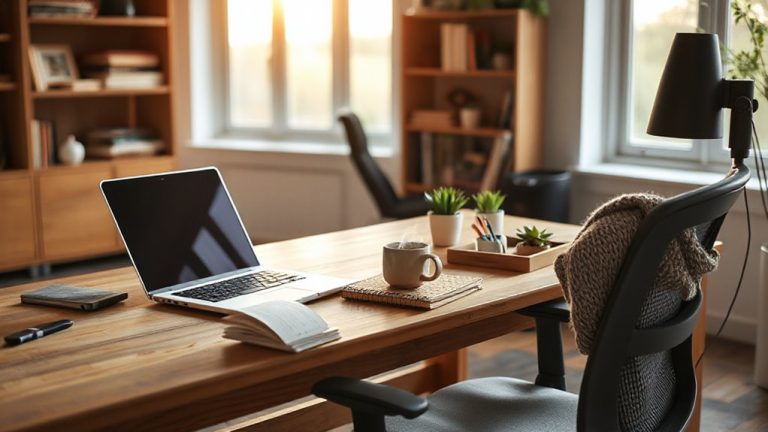 calming organized remote environment