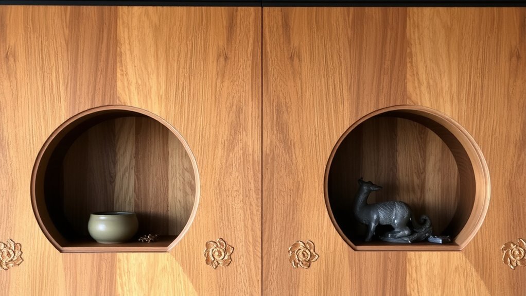 carved niches enhance dividers