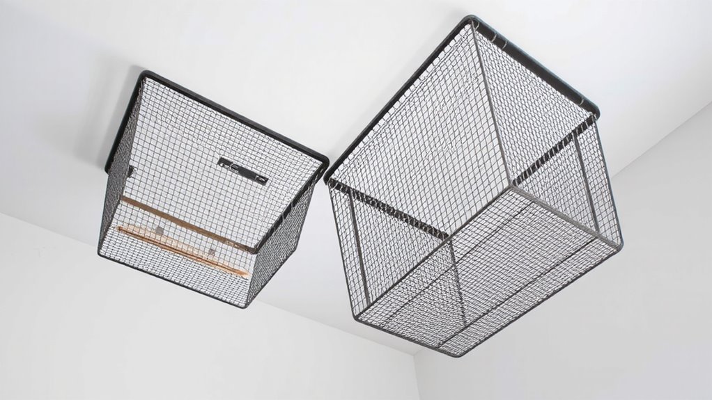 ceiling corners low traffic zones