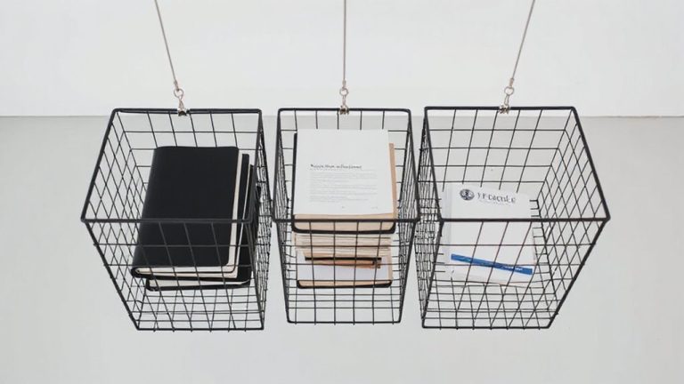 ceiling suspended wire baskets