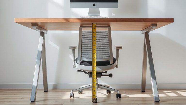 chair desk clearance calculation