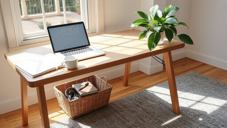 clean desk home office