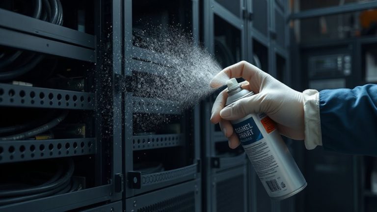 clean racks safely with compressed air