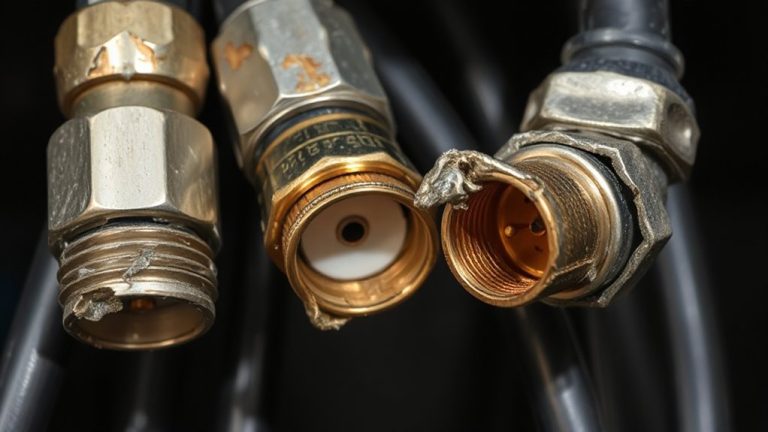 coaxial cable compression damage