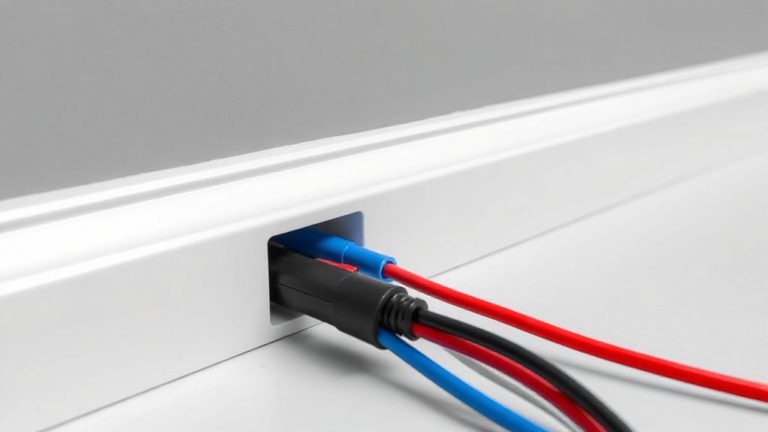 concealing power strip cords