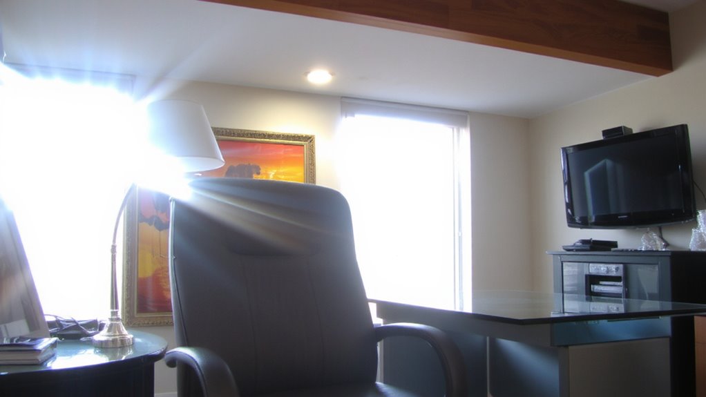 control window and fixture glare