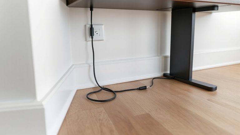 corner fit cord concealers along baseboards