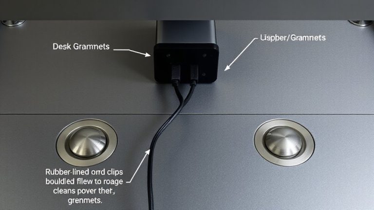 desk grommets and cord clips