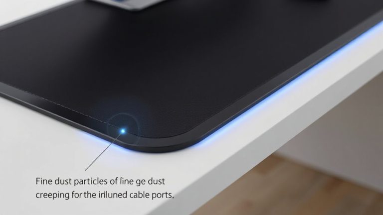 desk mat edge sealing