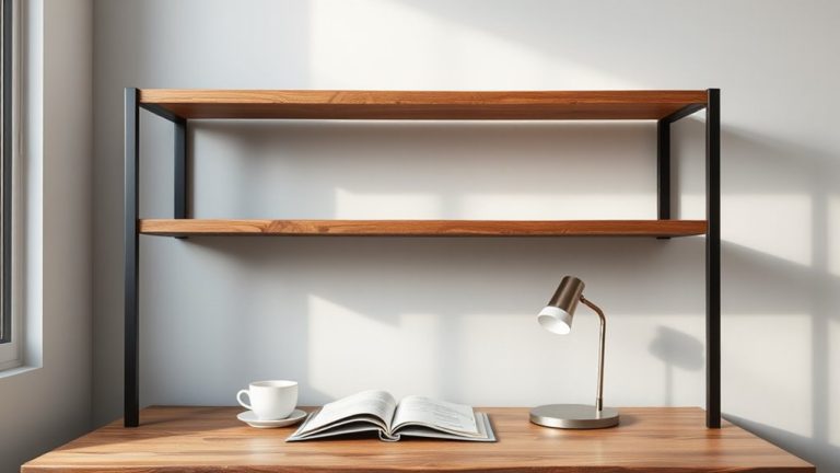 desk shelving solutions organized