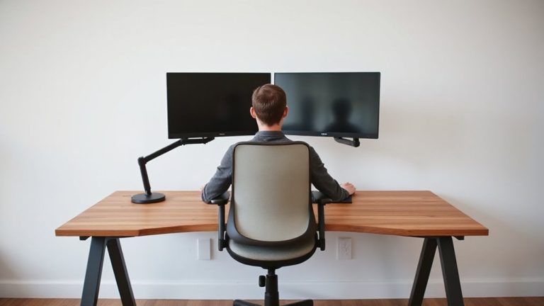 dual monitor ergonomic positioning