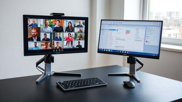 dual monitors for video conferencing