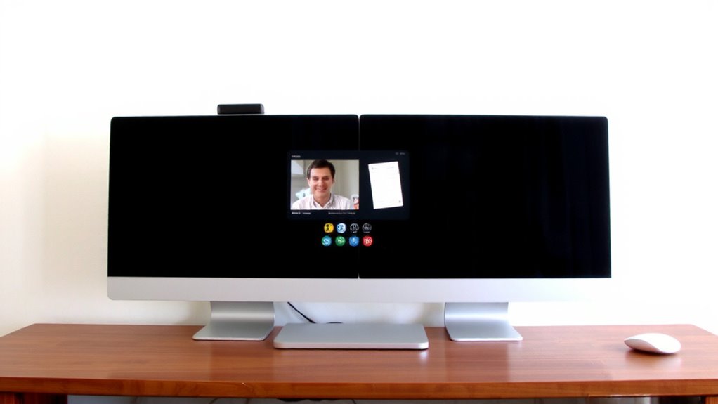 dual monitors minimal cables