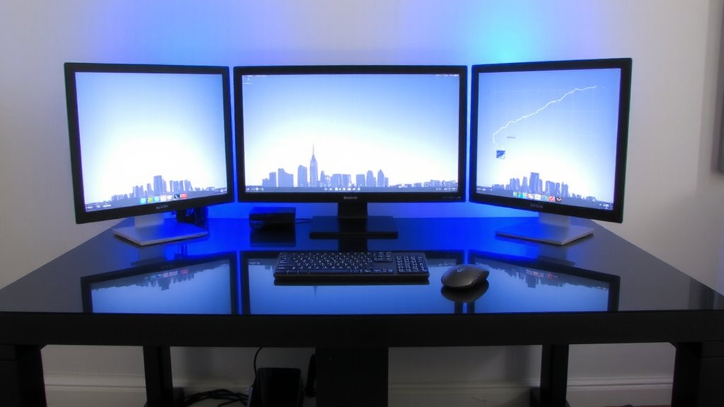 dual monitors with adjustability and comfort