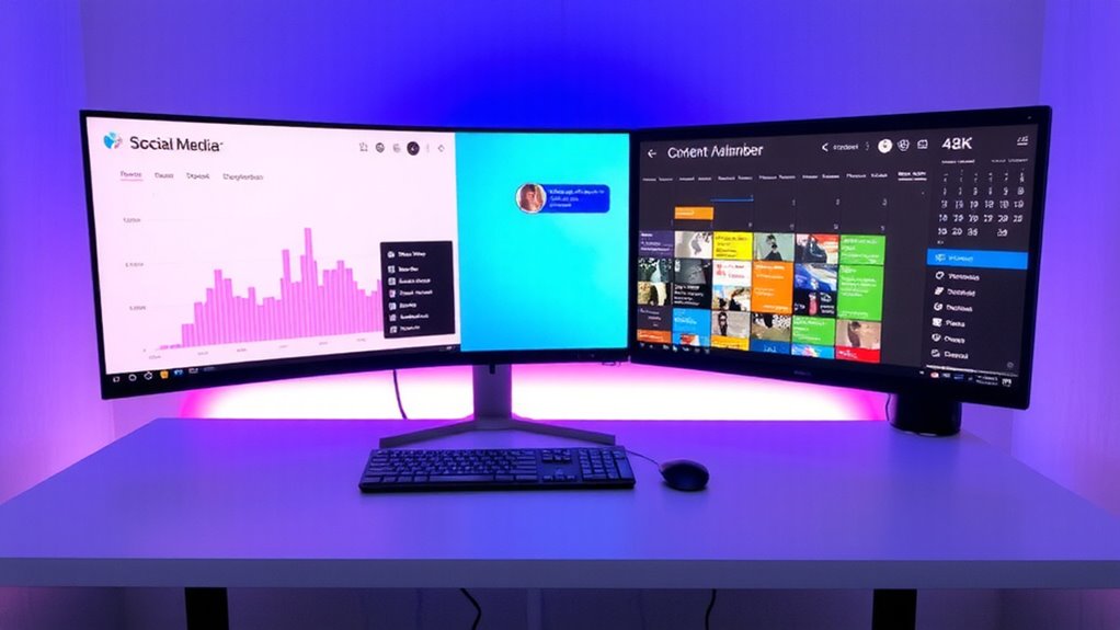 dual screen scheduling setup