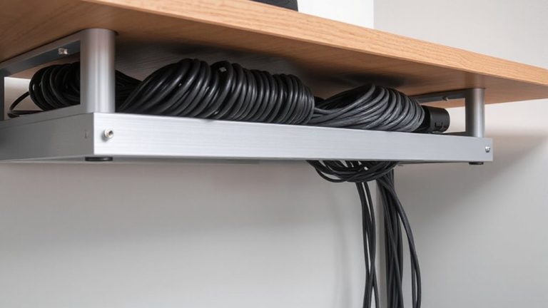dual tier tray desk installation