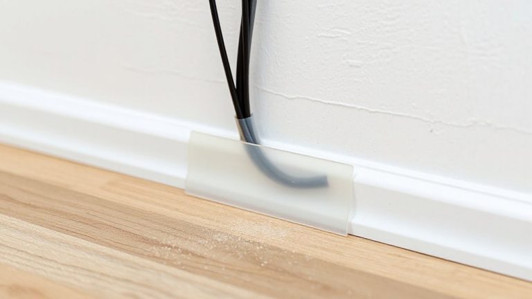 dust barrier for floor cables