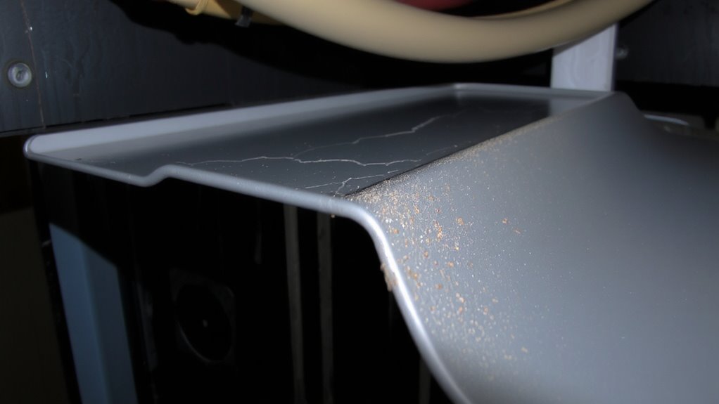 dust traps in cracked trays
