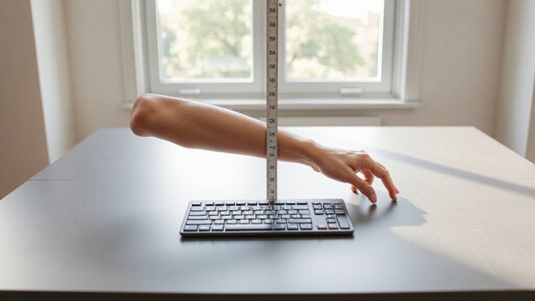 elbow flexion desk height