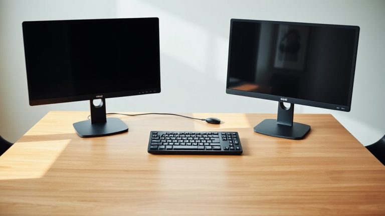 equal spacing dual monitors
