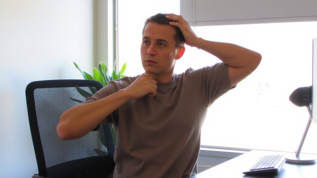 ergonomic chair and monitor alignment