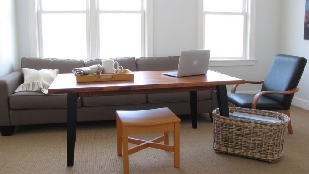 ergonomic coffee table workspace