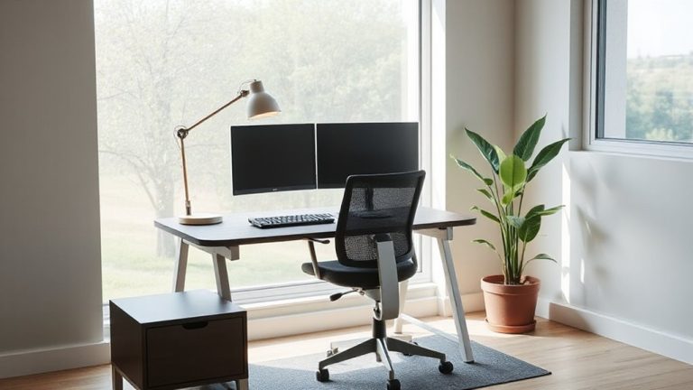 ergonomic desk enhances focus