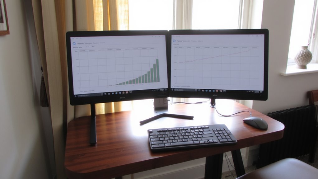 ergonomic dual monitor setup