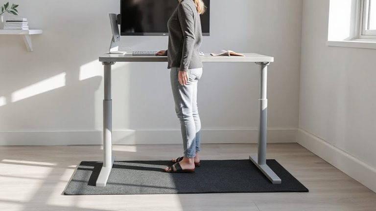 ergonomic height adjustable desk layout