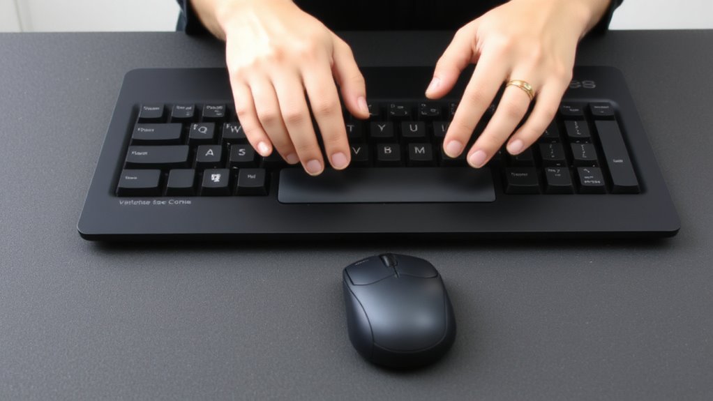 ergonomic keyboard and mouse